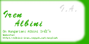 iren albini business card